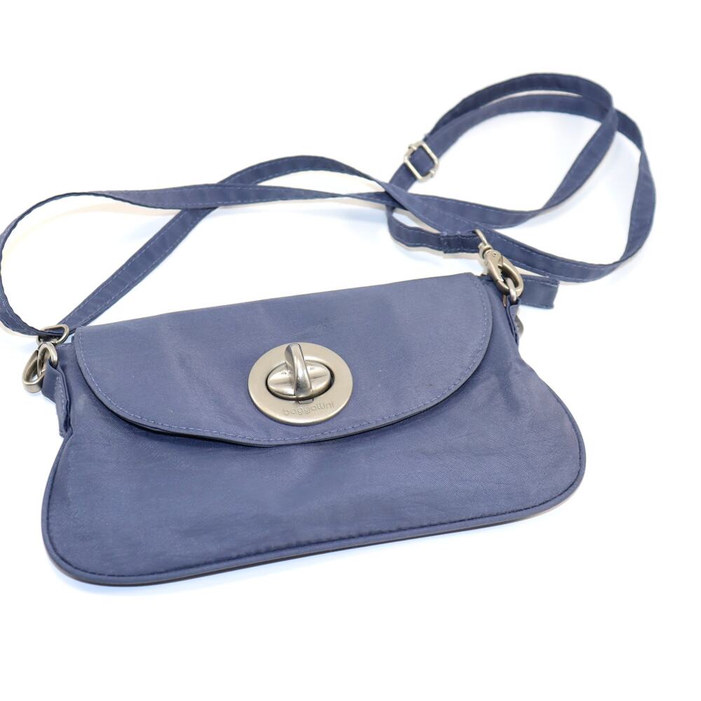 Baggallini Blue Nylon Crossbody Bag Travel Organizer Lightweight‎